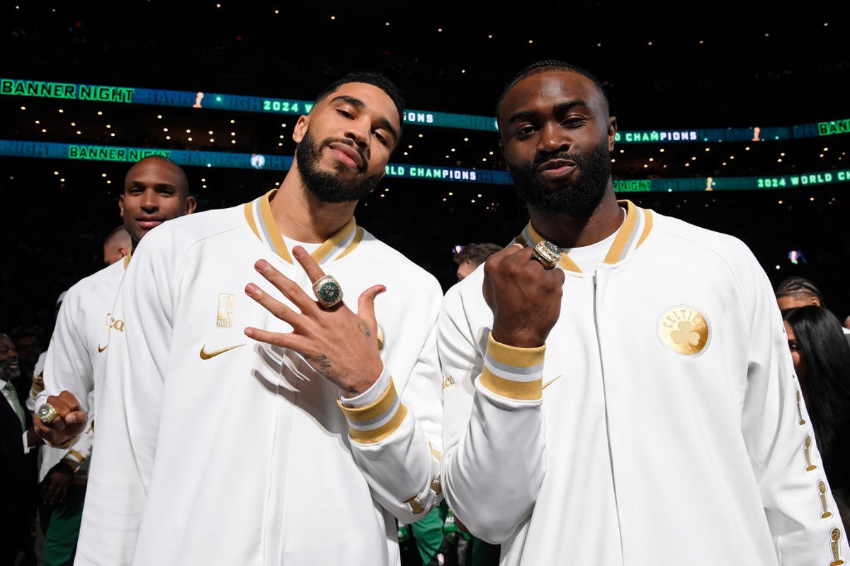Boston Celtics recebe anel de campeão da temporada 2023/24; veja fotos ...