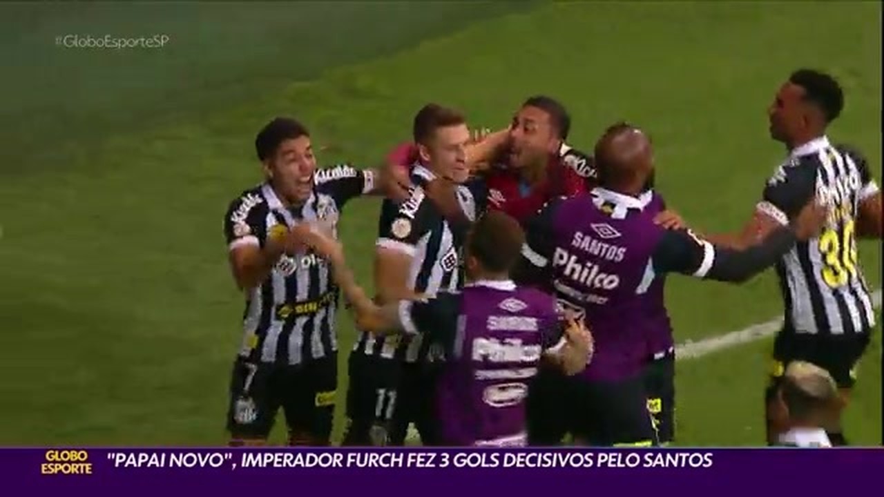 'Papai novo', imperador Furch fez 3 gols decisivos pelo Santos