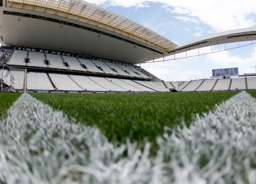 Neo Química Arena é alvo de campanha da principal organizada do Corinthians — Foto: Rodrigo Gazzanel