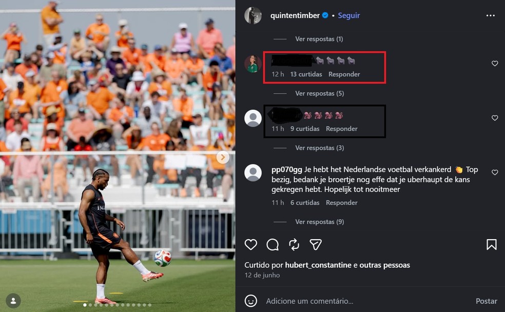 Timber recebeu ofensas e foi hostilizado nas redes