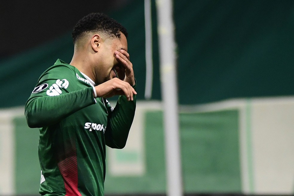 Vitor Roque em Palmeiras x Cerro Porteño — Foto: Marcos Ribolli