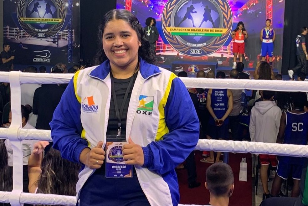 Andressa Marques, treinadora de boxe e medalhista de campeonato brasileiro como atleta — Foto: Arquivo pessoal