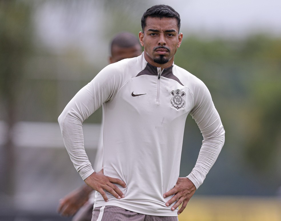 Matheus Bidu em treino do Corinthians — Foto: Rodrigo Coca/Agência Corinthians