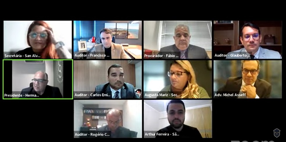 Sessão remota do Pleno do TJDF-PB — Foto: Reprodução