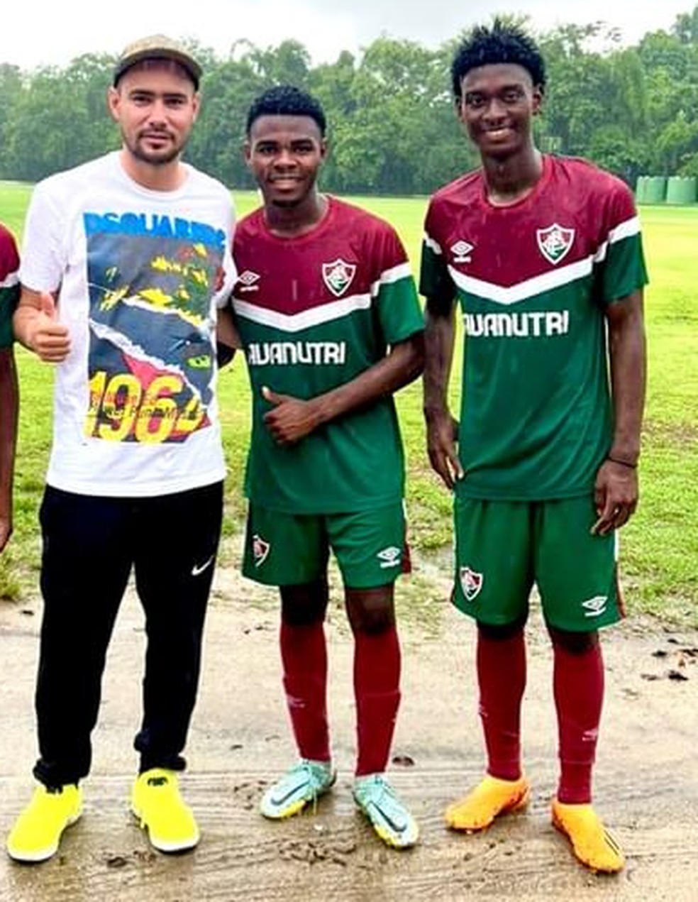 Juan Palacios e Yuleiver Mosquera em Xerém — Foto: Divulgação