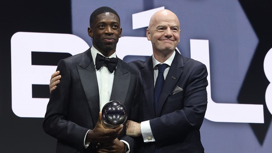 Fifa The Best 2025: Dembélé, do PSG, é eleito melhor jogador do mundo