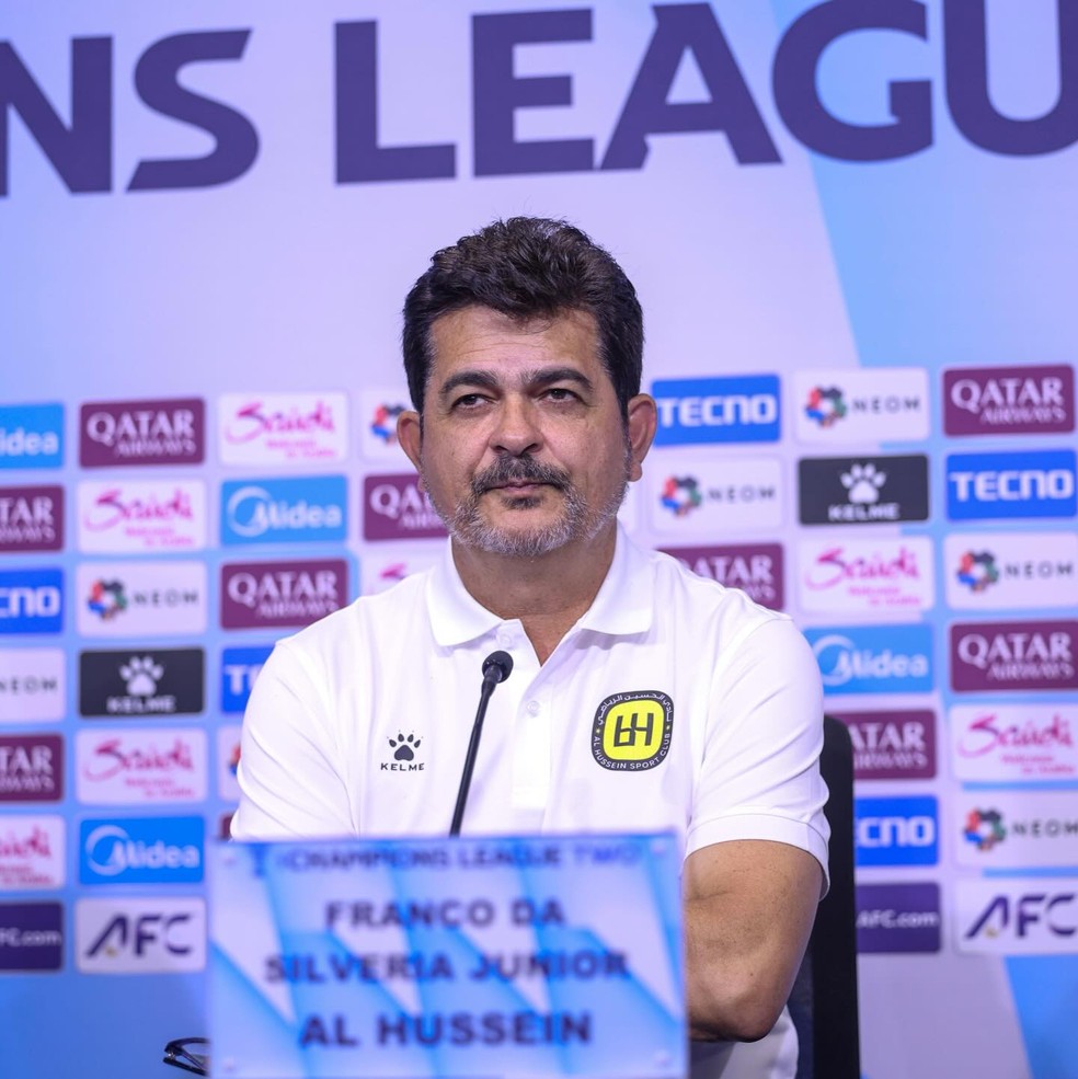 Ney Franco estava no Al Hussein, da Jordânia — Foto: Divulgação / Al Hussein