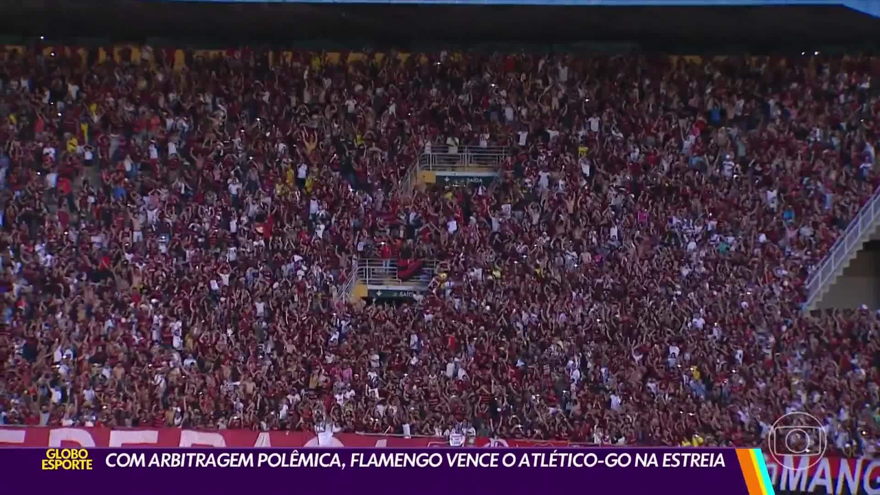 Com arbitragem polêmica, Flamengo vence o Atlético-GO na estreia