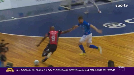 Joinville vence o Foz Cataratas no primeiro jogo das oitavassaque na betfairfinal da Liga Nacionalsaque na betfairFutsal - Programa: Globo Esporte 