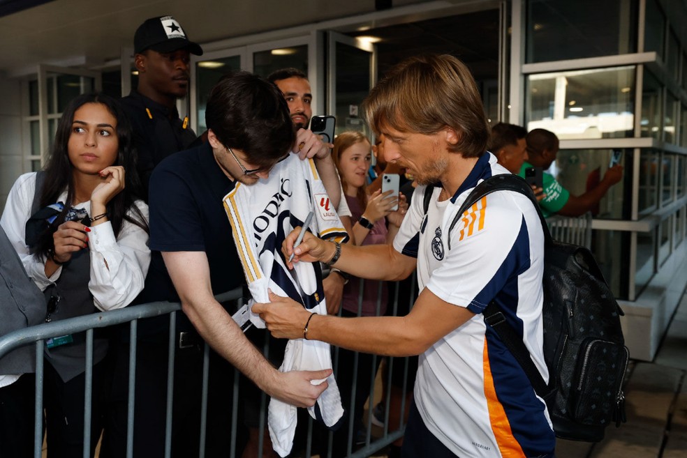 Real Madrid foi recebido por torcedores nos EUA — Foto: Divulgação/Real Madrid