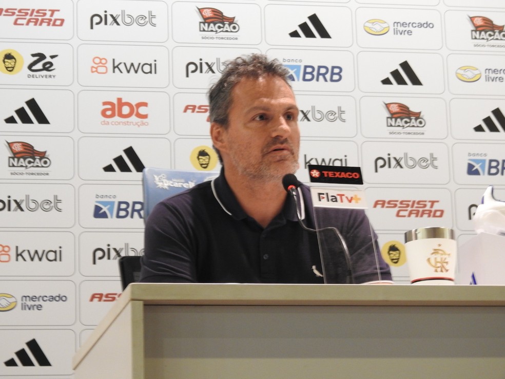 Bruno Spindel se pronuncia contra o VAR aps Flamengo x Palmeiras  Foto: Fred Gomes / ge
