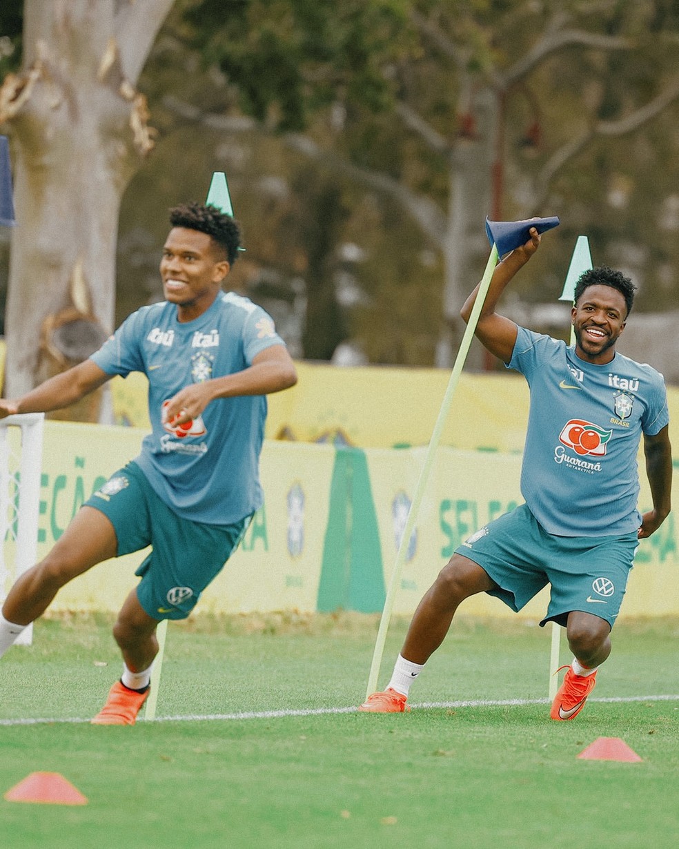 Vini e Estevão na Seleção — Foto: Divulgação