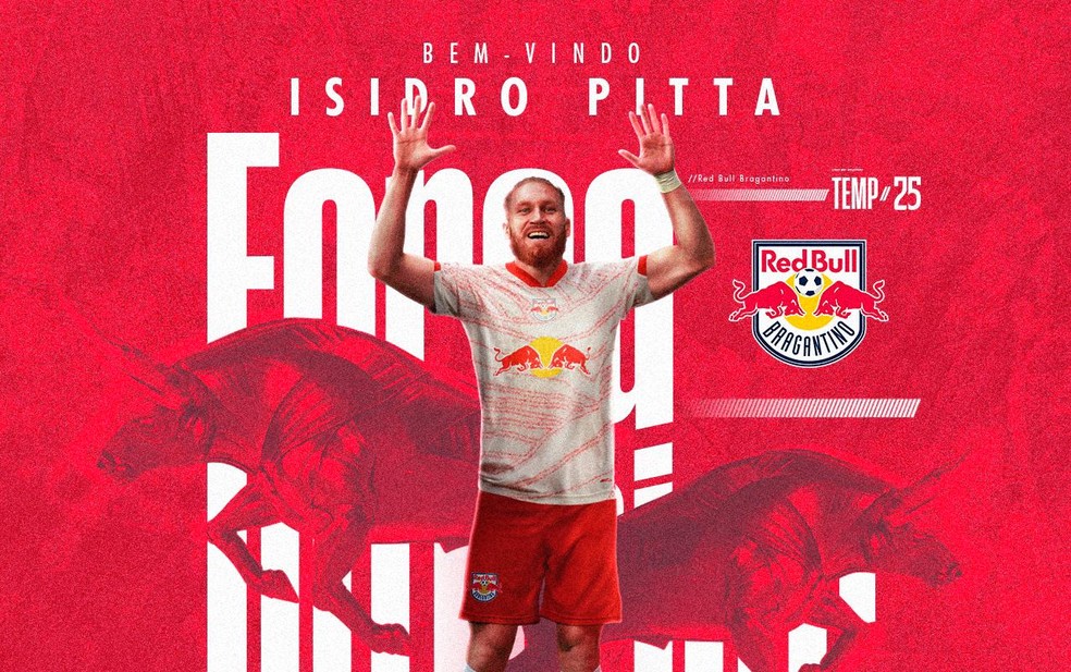 Red Bull Bragantino anuncia contratação de Isidro Pitta — Foto: Divulgação