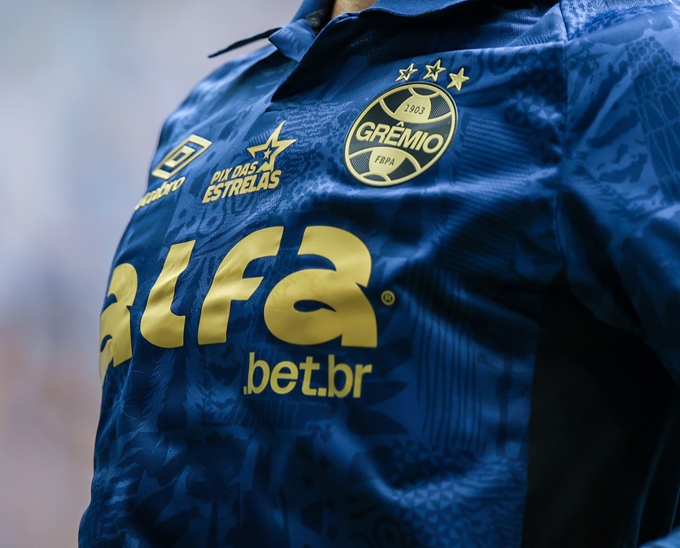 Grêmio pediu rescisão com a Alfa Bet — Foto: Lucas Uebel / Grêmio / Divulgação