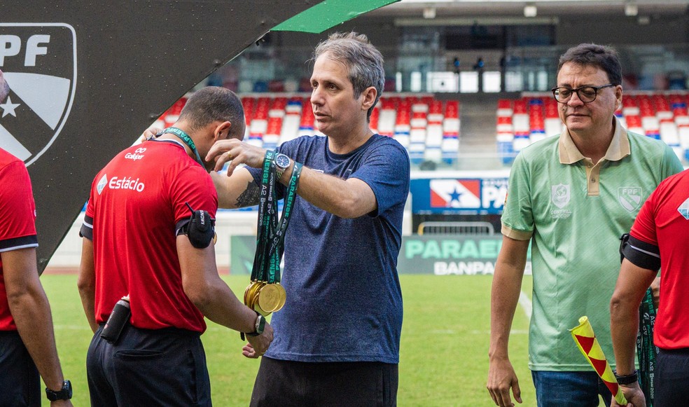 Ricardo Gluck Paul na final da S&eacute;rie A2 do Paraense &mdash; Foto: Alvaro Correia/FPF