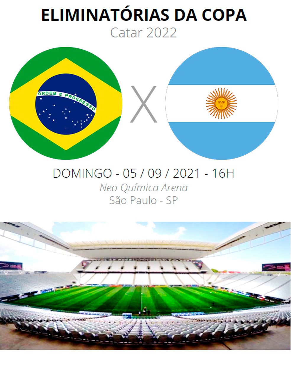 Brasil x Argentina ao vivo: como assistir online e transmissão na TV do jogo  das Eliminatórias da Copa do Mundo - Portal da Torcida