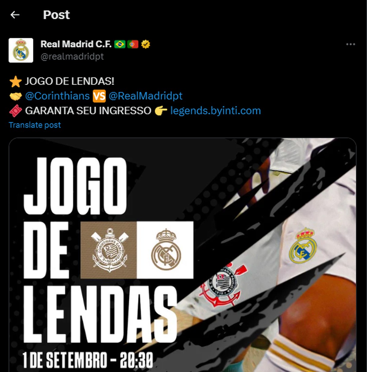 Corintios Capikoda?  Perfil del Real Madrid se equivoca al declararse amigo de los ídolos |  corintios