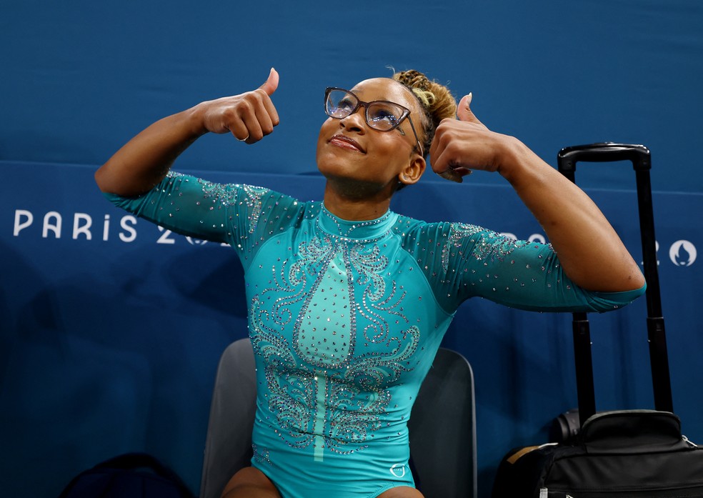 A paulista Rebeca Andrade é a maior medalhista do esporte olímpico brasileiro — Foto: REUTERS