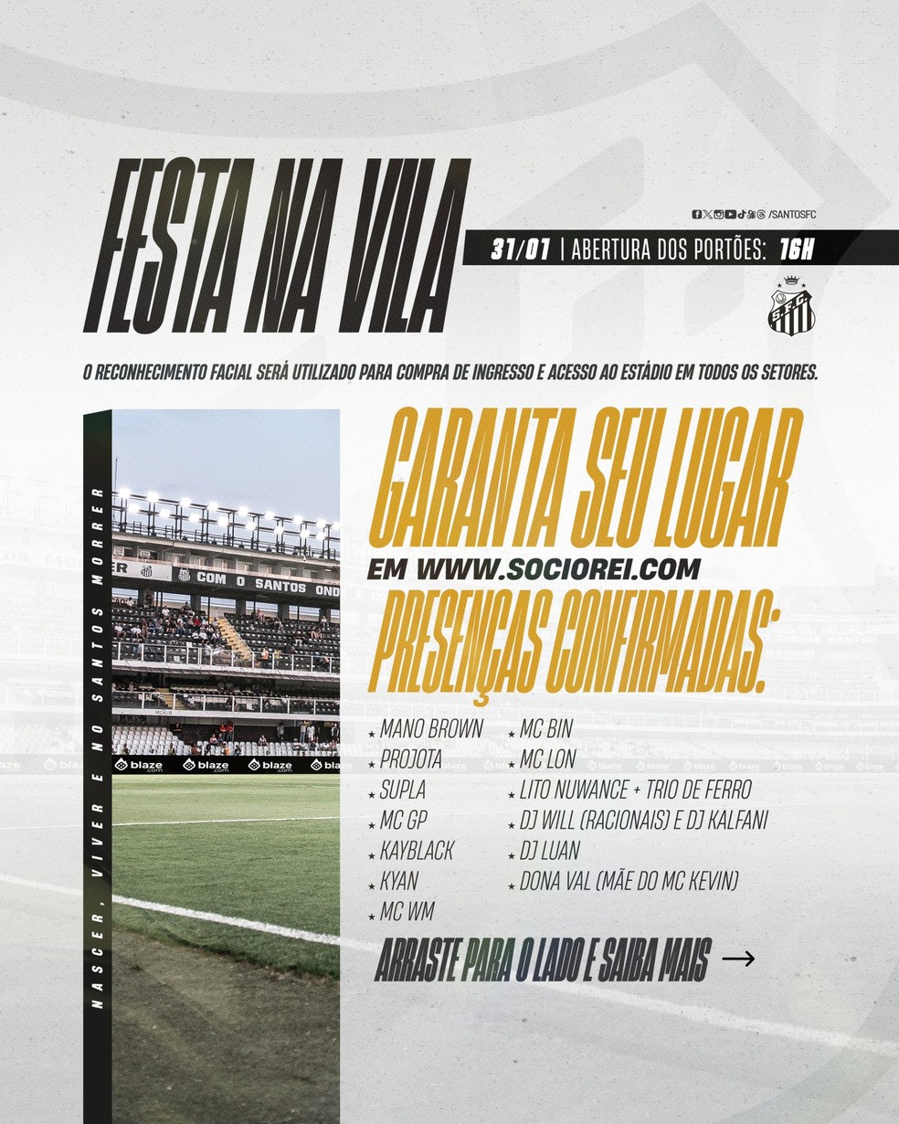 Santos anuncia festa para Neymar — Foto: Divulgação
