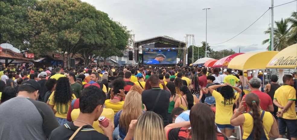 Telão em Macapá na Copa do Mundo de 2022 — Foto: Arquivo ge