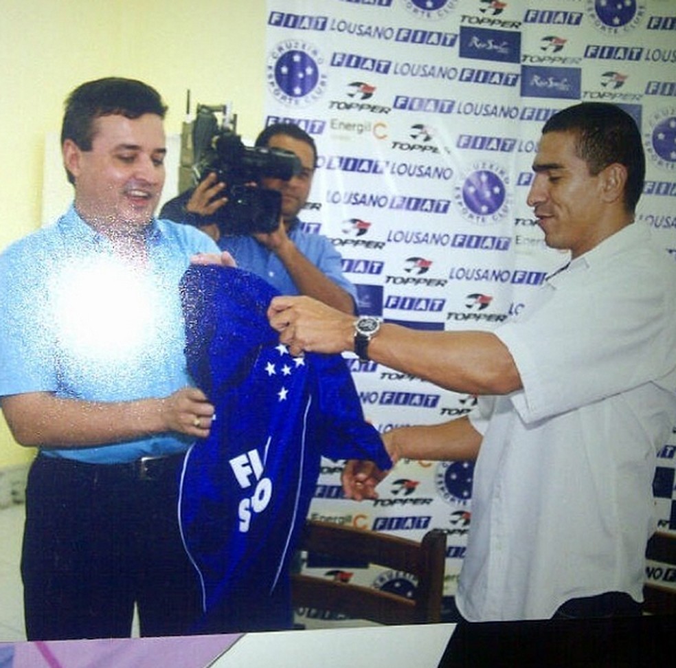 Alvimar e diretoria do Cruzeiro contrataram Aristizabal para 2003 — Foto: Reprodução / Instagram