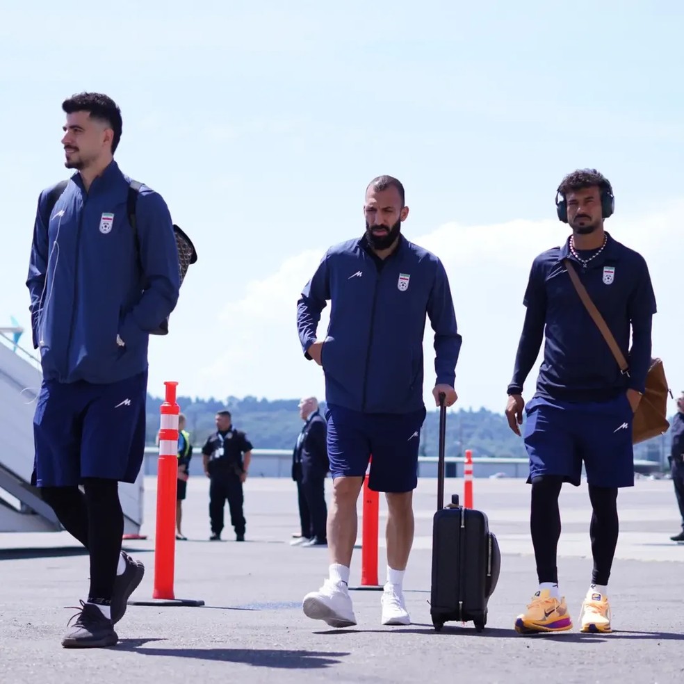 Chegada da seleção do Irã a Seattle — Irã chega a Seattle