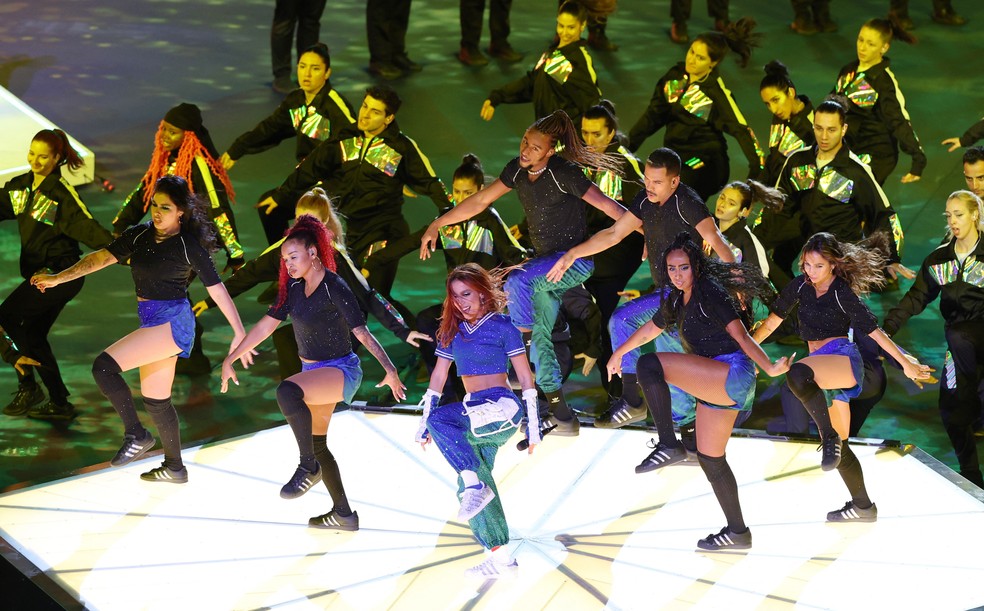 Anitta em show de abertura da final da Champions League 2022/23  Foto: Reuters