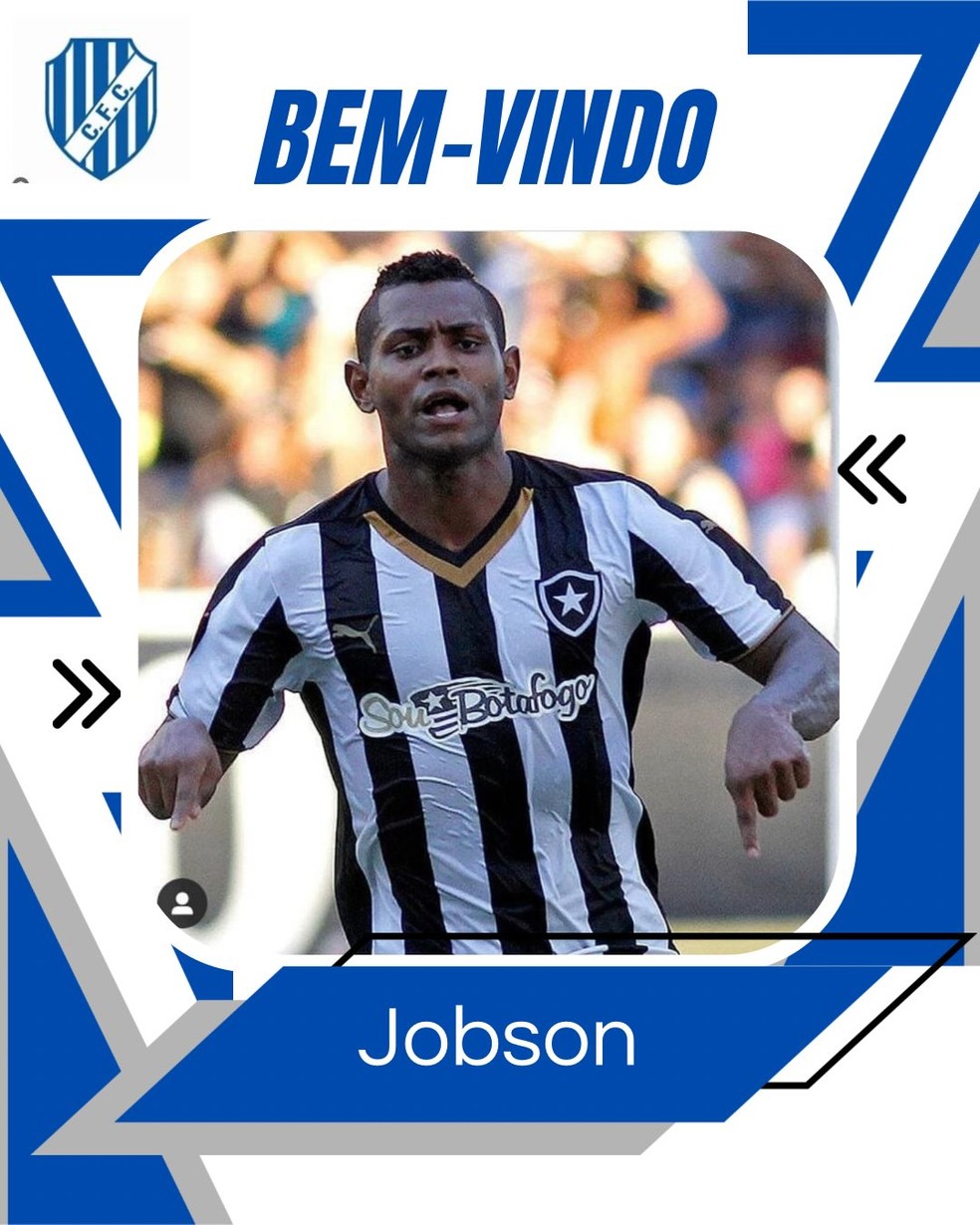 Chacarense anuncia Jobson — Foto: Redes sociais