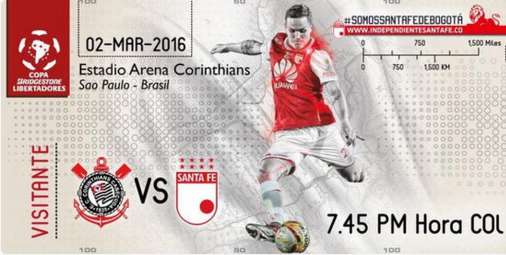 Santa Fé erra símbolo do Corinthians — Foto: Reprodução