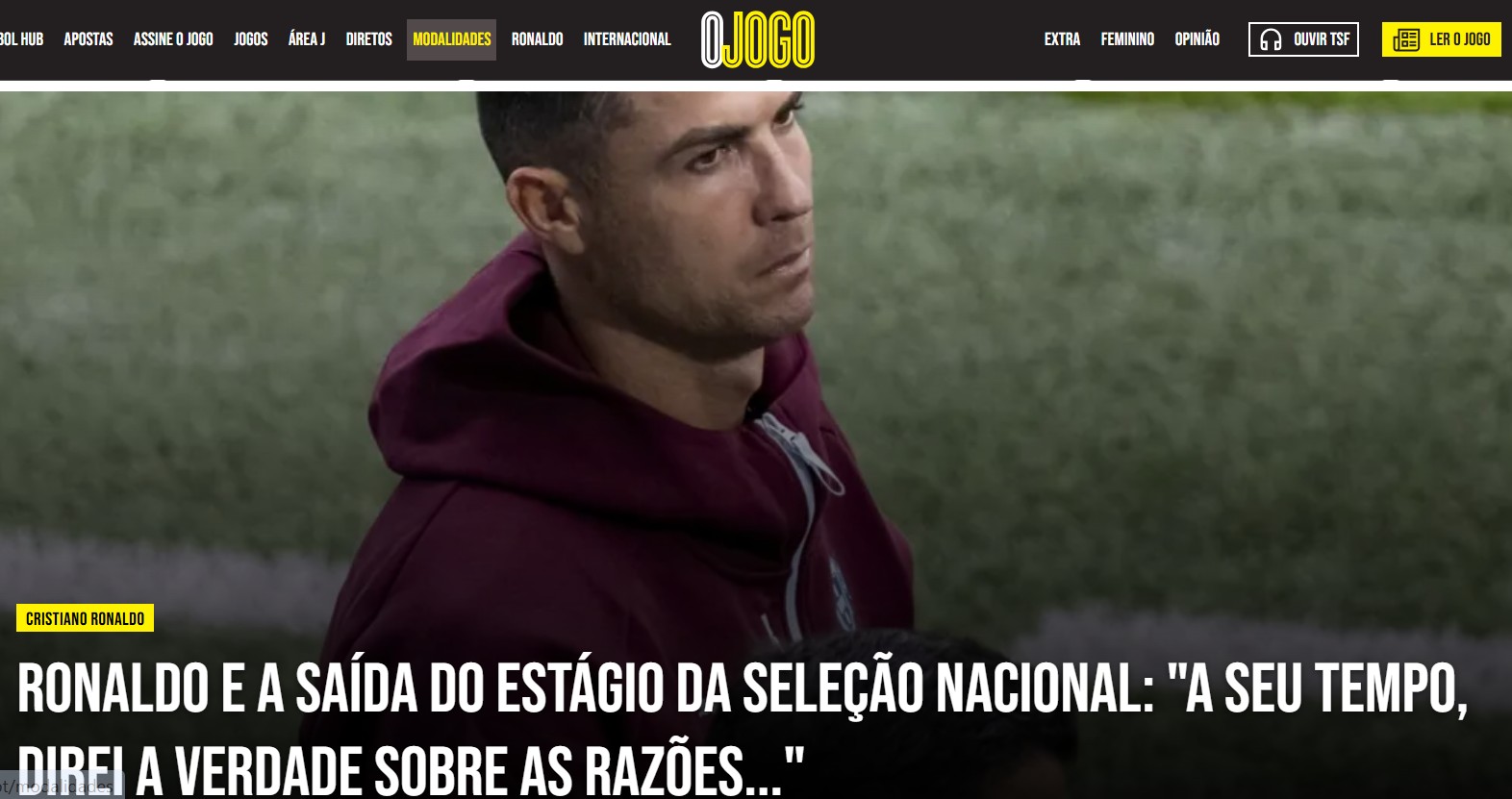 Abandono de Cristiano Ronaldo ganha manchetes na imprensa europeia; veja