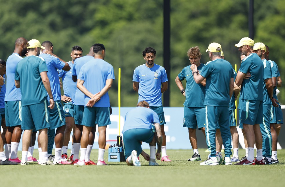 Treino da sele&ccedil;&atilde;o brasileira antes da Copa do Mundo &mdash; Foto: Rafael Ribeiro / CBF