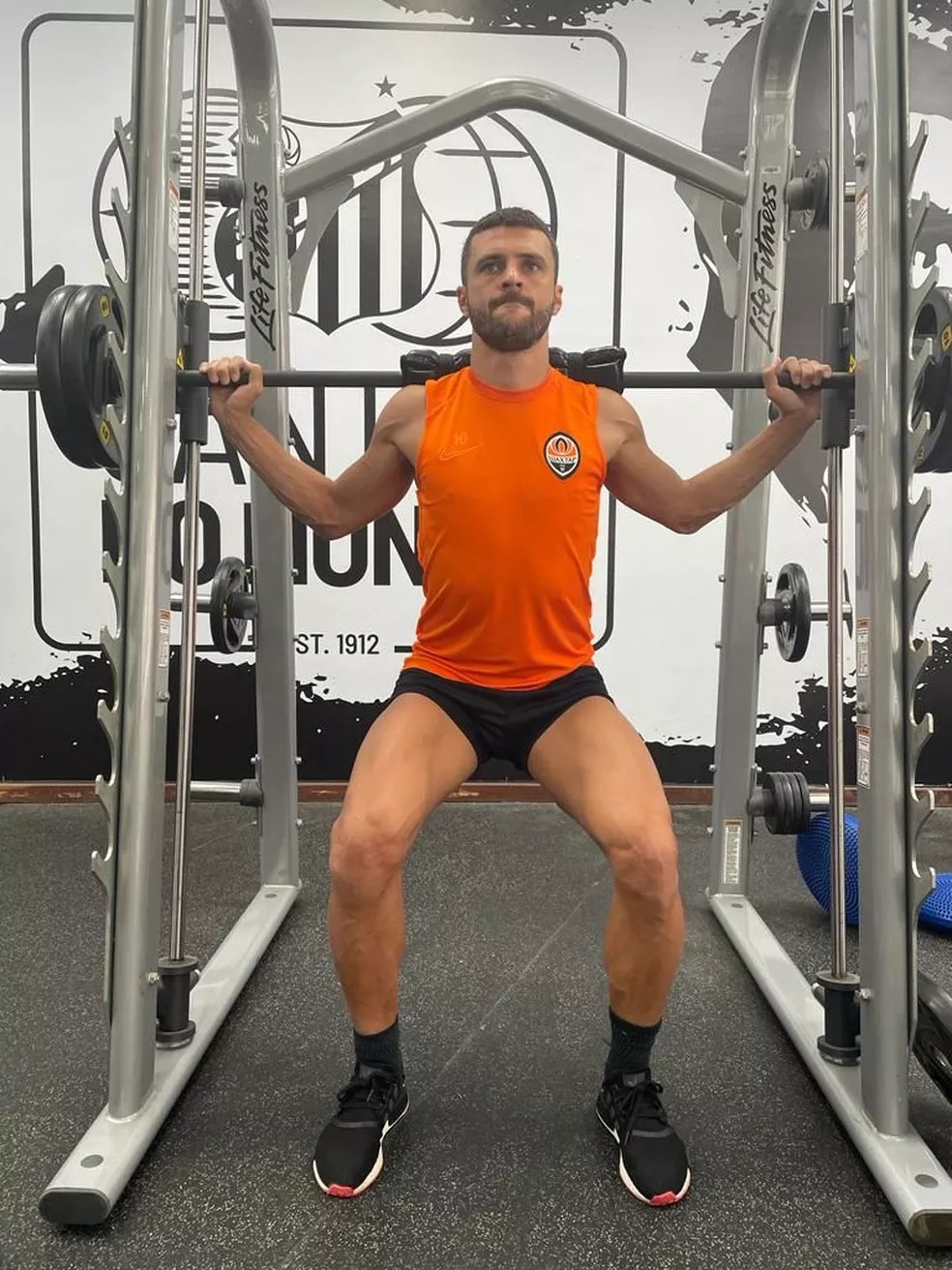 Em 2022, Moraes já havia usado estrutura do Santos para treinar — Foto: Divulgação
