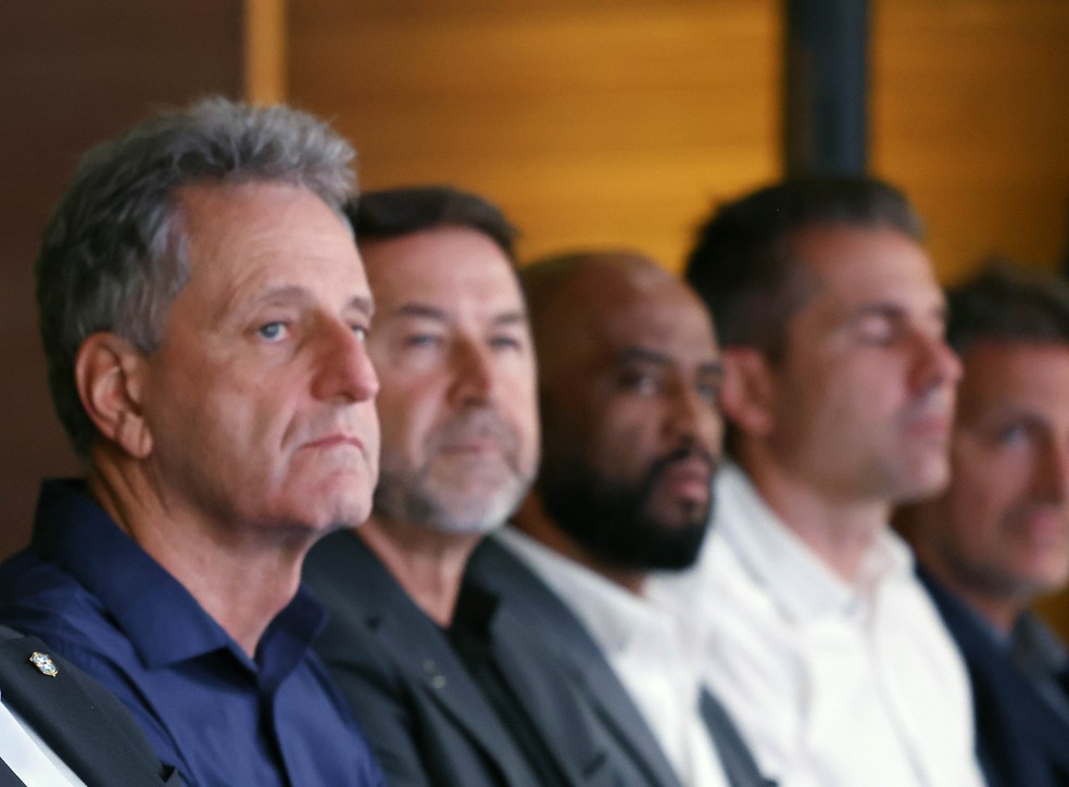 Presidentes de Flamengo e Corinthians em sorteio da semifinal da Copa do Brasil na CBF  — Foto: Rafael Ribeiro/CBF