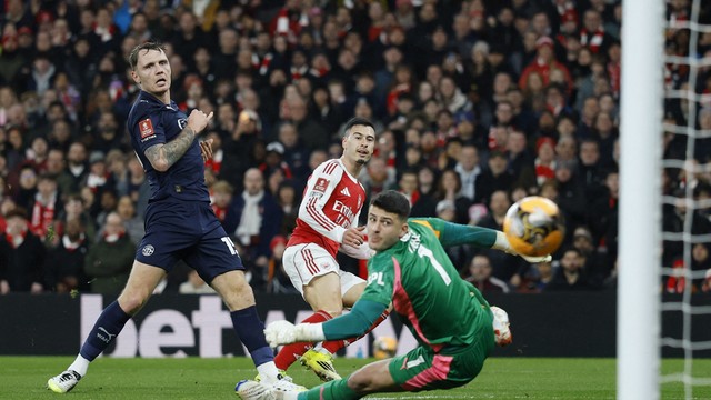 O gol de Martinelli em Arsenal x Wigan