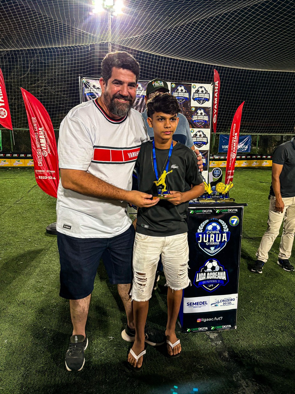 Fabrício Ruislan, do Laranja Mecânica, revelação da Copa Juruá de Fut7 — Foto: Divulgação/FFSFA