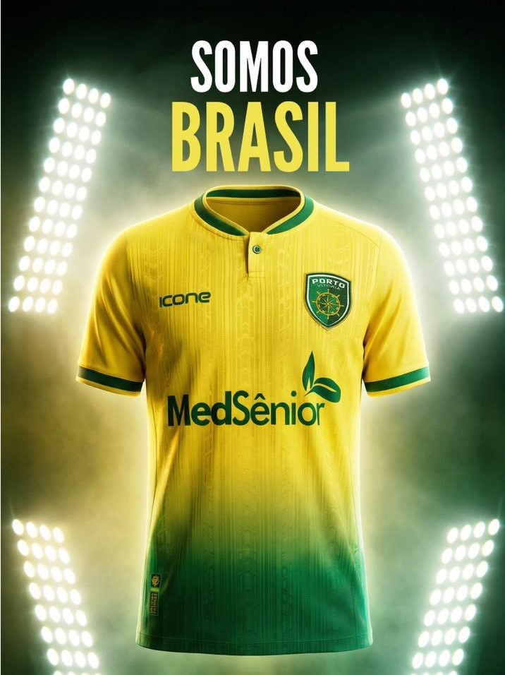 Porto Vitória lança camisa III comemorativa para a Copa do Mundo