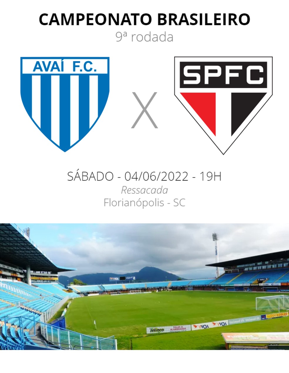 Como terminou o jogo do Avaí hoje?