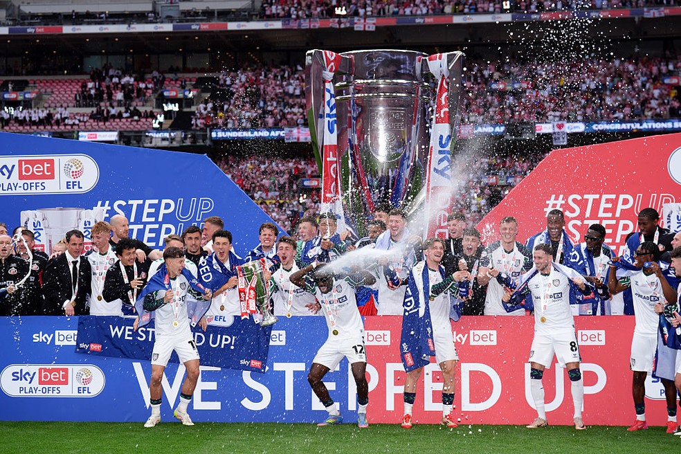 Sunderland venceu o Sheffield United no jogo da final do Playoff de acesso à Premier League na última temporada — Foto: John Walton/PA Images via Getty Images