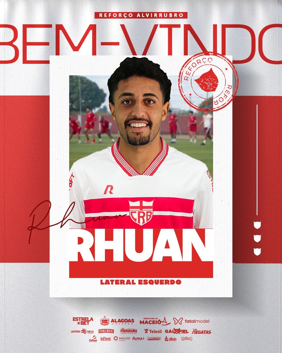 Lateral Rhuan é contratado pelo CRB — Foto: ASCOM CRB