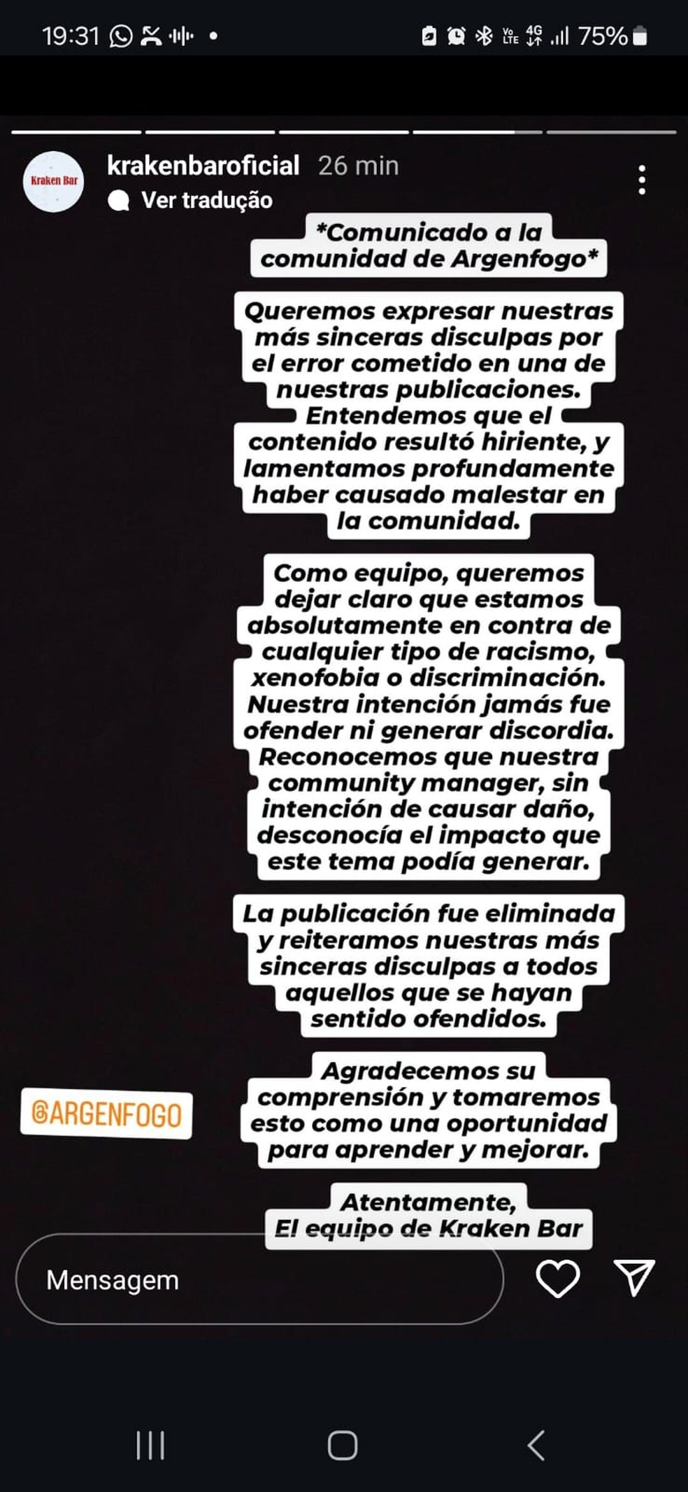 Bar se pronuncia após caso de racismo contra o Botafogo em Buenos Aires