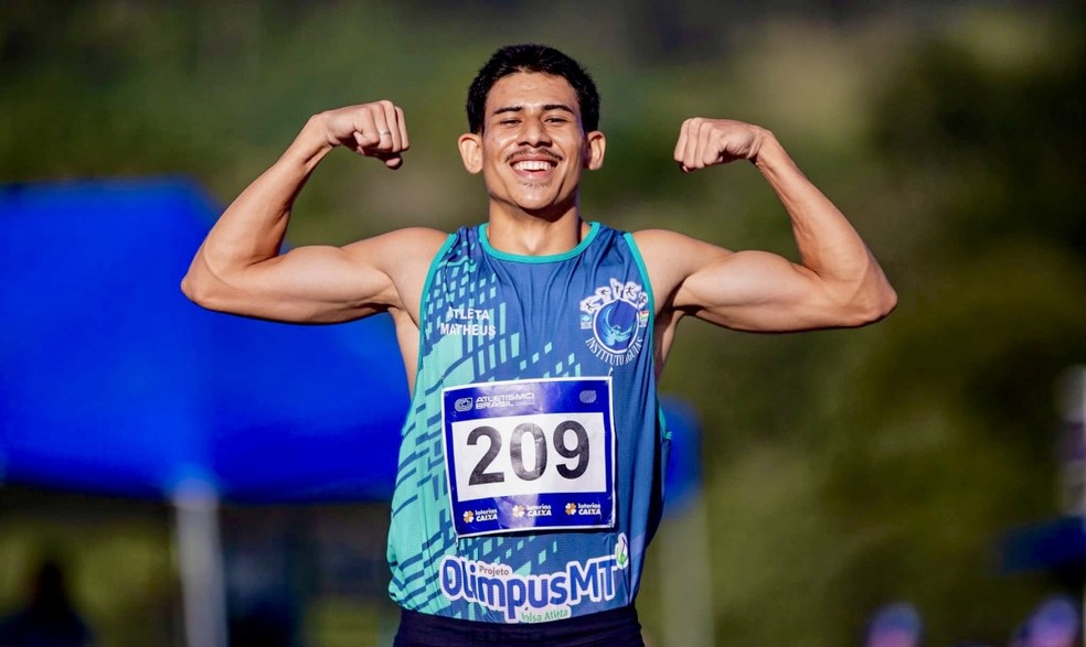 Cuiabano Matheus Pereira é promessa sul-americana no atletismo — Foto: Divulgação Assessoria