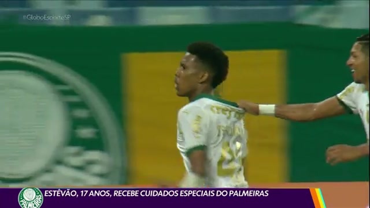 Estêvão, 17 anos, recebe cuidados especiais do Palmeiras