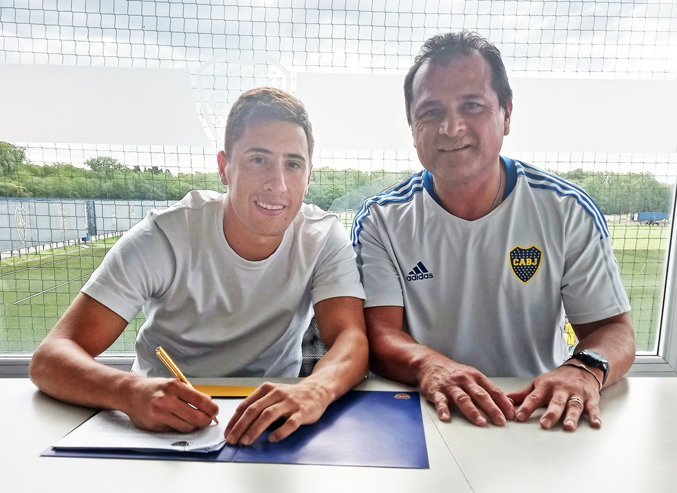 Emprestado pelo Palmeiras, Merentiel assina contrato com o Boca Juniors — Foto: Divulgação