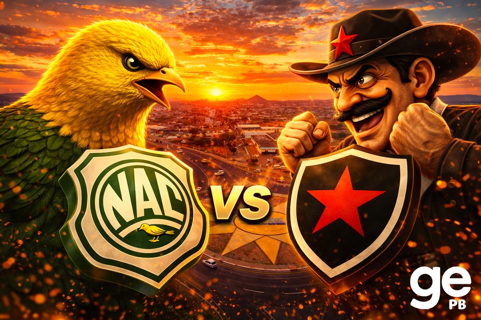 Arte: Nacional de Patos x Botafogo-PB � Foto: ChatGPT