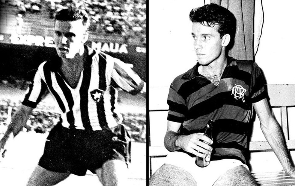 Zagallo brilhou com as camisas de Botafogo e Flamengo, clubes pelos quais se tornou ídolo — Foto: Arquivo
