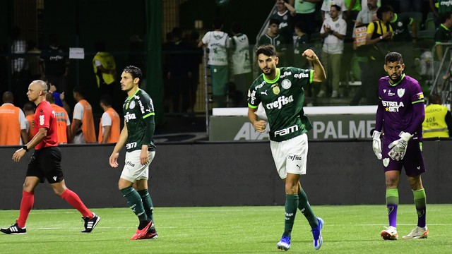 Palmeiras x América-MG: Flaco López comemora gol