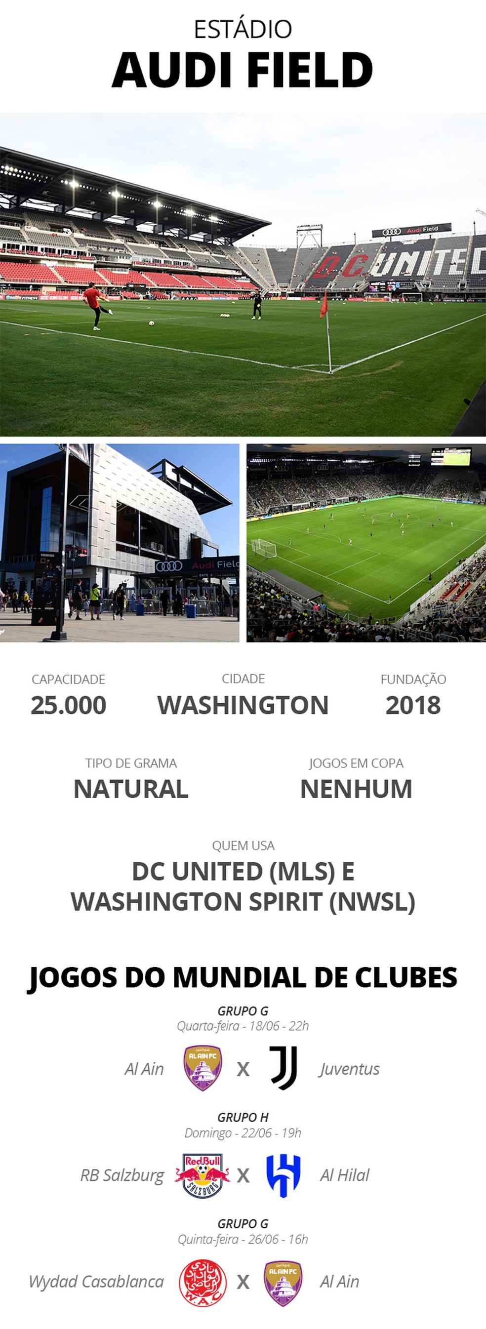 Estádios Copa do Mundo de Clubes - Audi — Foto: Infografia ge