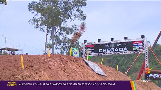 Catarinense estreia com pódio no Brasileiro de Motocross: "Sou novo para a categoria" - Programa: Globo Esporte SC 