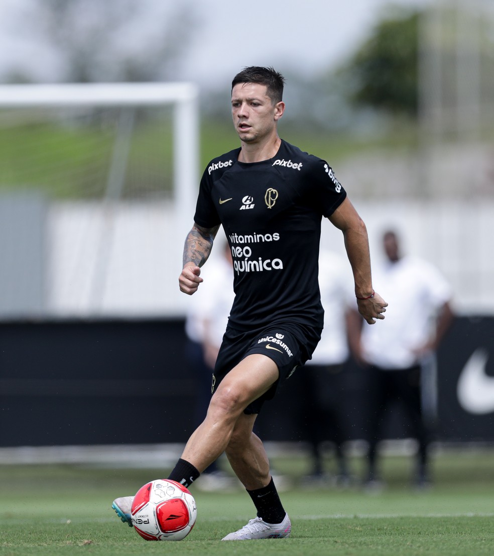 Rodrigo Garro em treino do Corinthians — Foto: Rodrigo Coca/Agência Corinthians