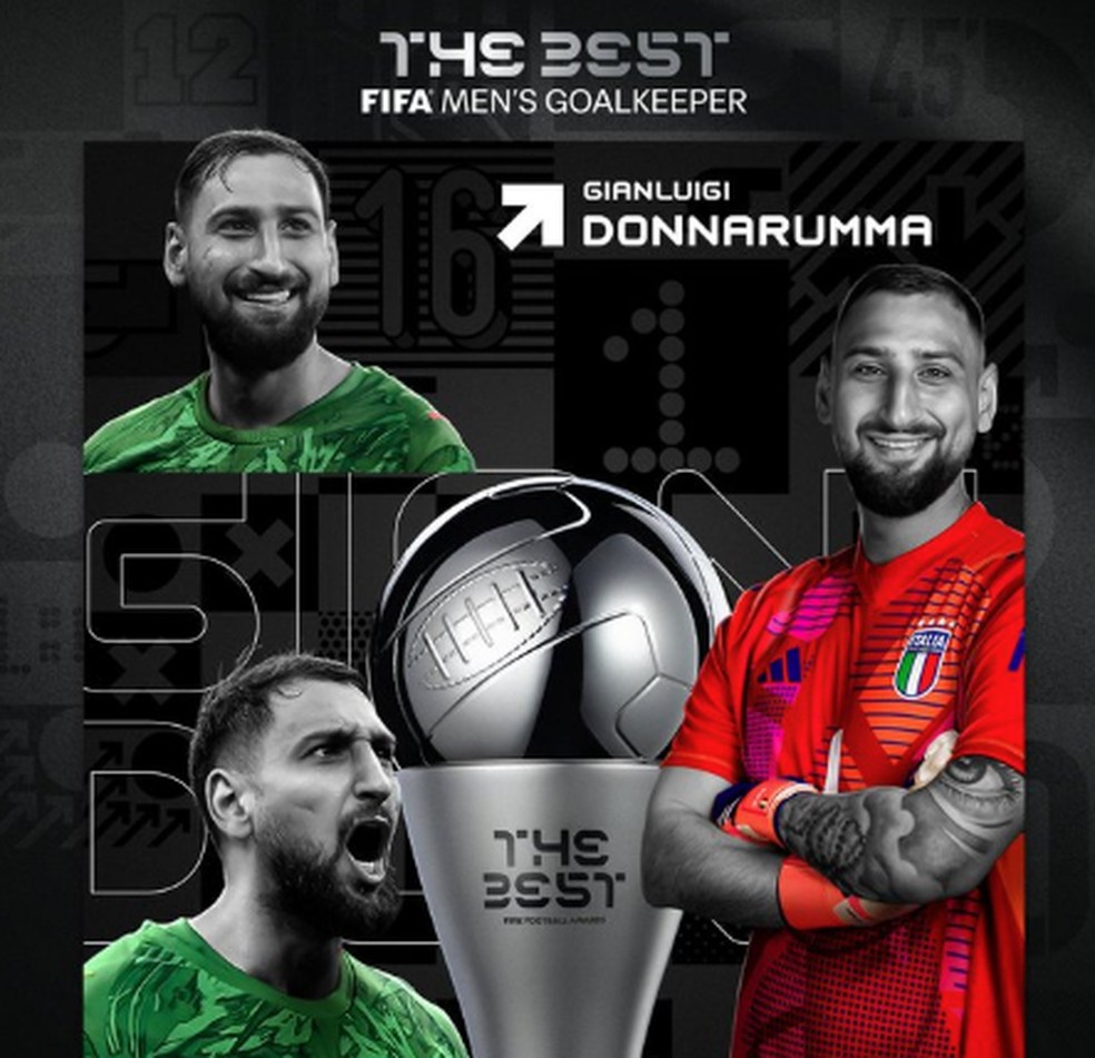 Donnarumma é eleito o melhor goleiro do mundo no Fifa The Best 2025 — Foto: Divulgação/Fifa
